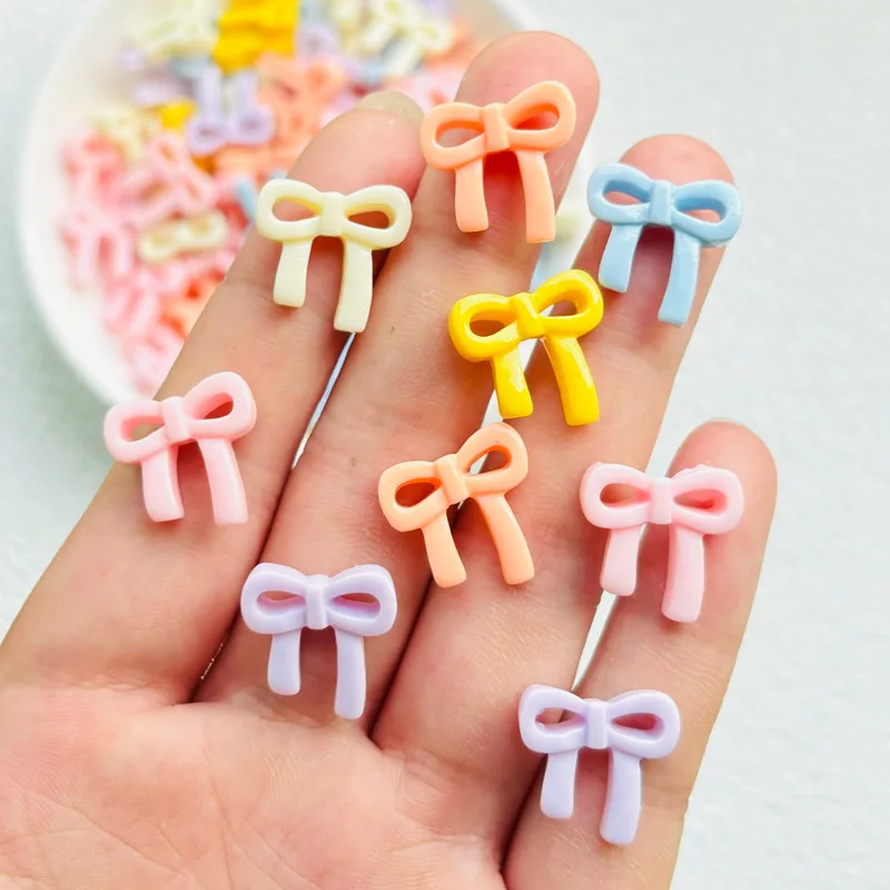 30 Pcs Cute Mini Cartoon Butterfly Junction Resin Figurine Crafts Cabochon Ornament Jewelry Manicure Hairpin Making Accessories