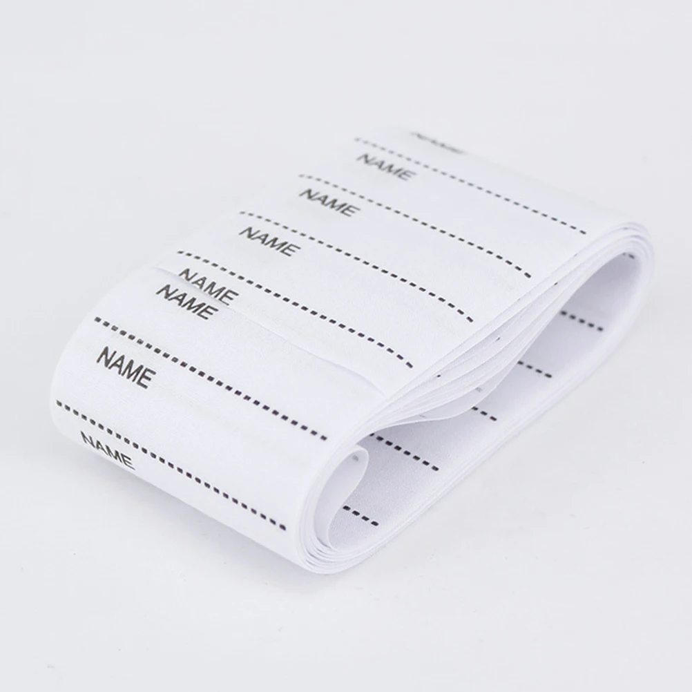 

1PC Custom Name Label for Clothing Waterproof Adhesive Sticker Laundry Tag Kindergarten School Use Colorblind Cloth