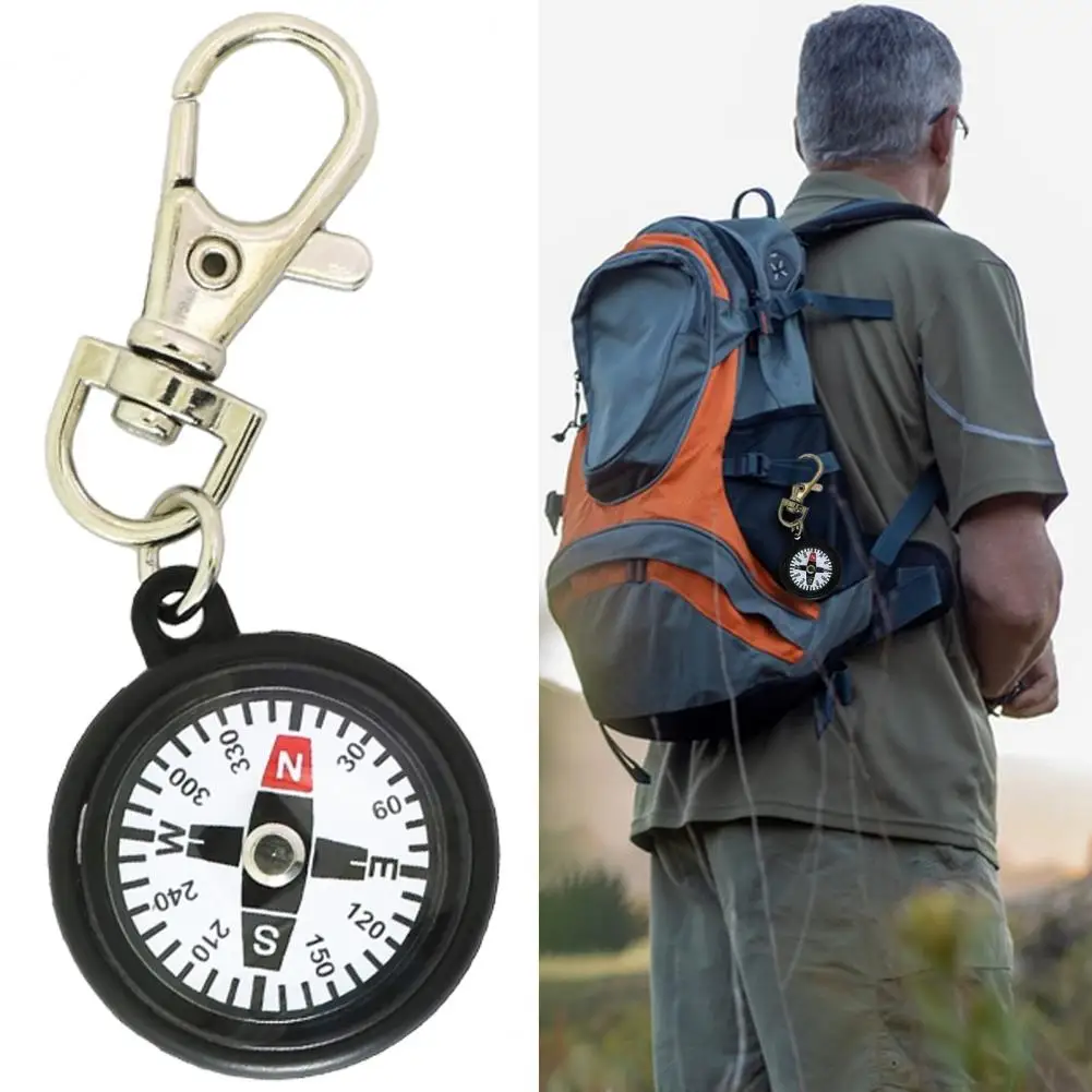 Portable Keychain Compass Outdoor Hiking Survival Compass Compact Handheld Compass With Keyring Camping Tool