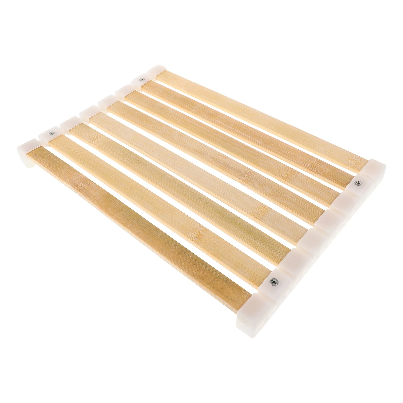 

Beige Bamboo Bath Mat Sauna Seat Cushions High Heat Resistant Non Slip Bathroom Floor Rug Fast Drying Bamboo Slat Cushion Mat