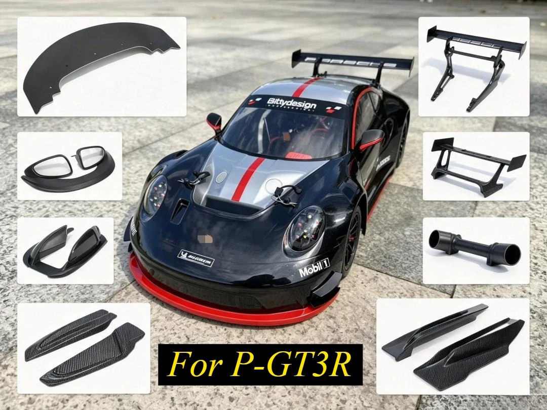 For ARRMA Bittydesign P-GT3R 911 Style 1/7  RC Racing Body Shell Set High Speed Car Custom Upgrade Kit Replacement Accessories