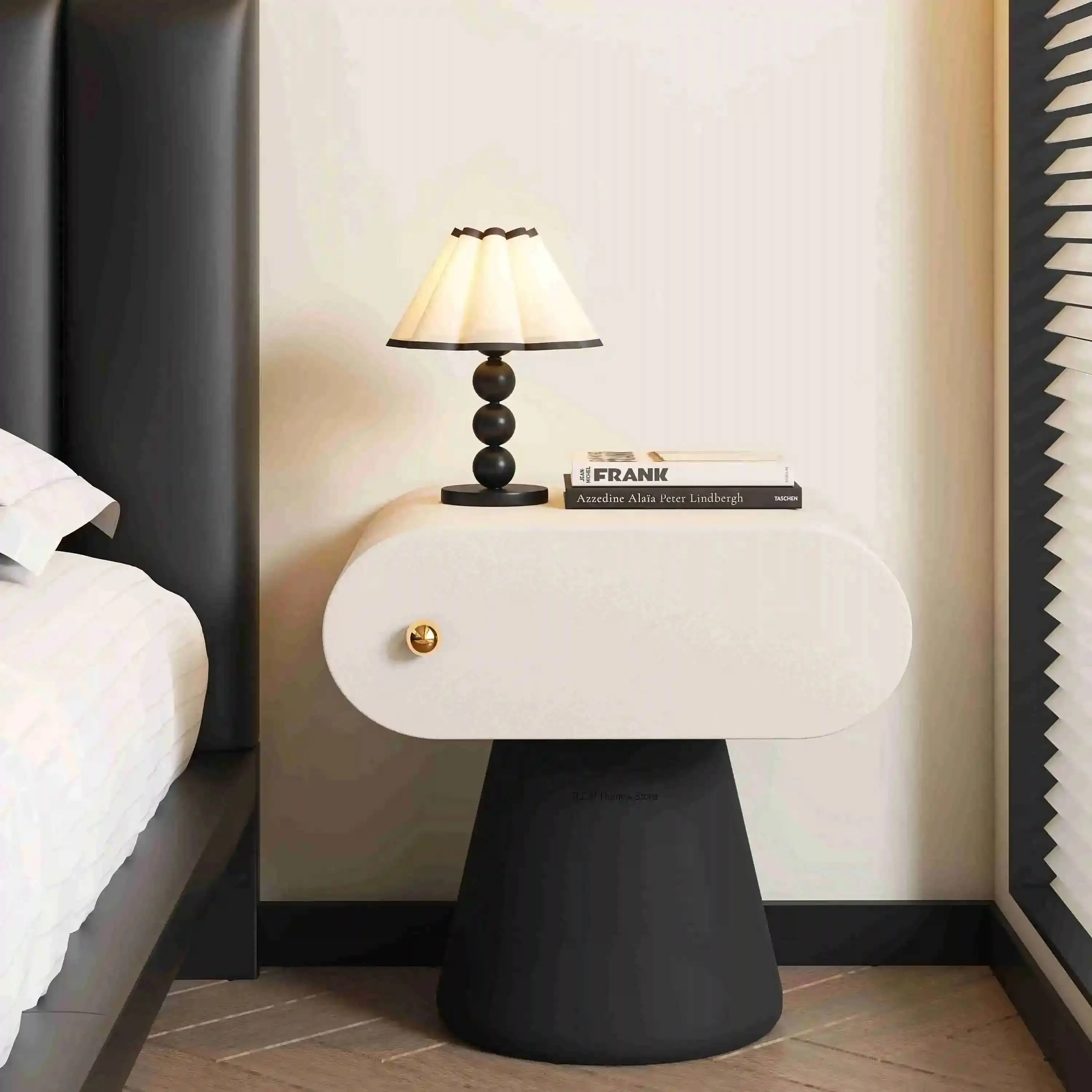Decorations Corner Noche Stand Vintage Bedside Table Comfortable Bedside With Drawers Mesita Table Unique Interior Furniture