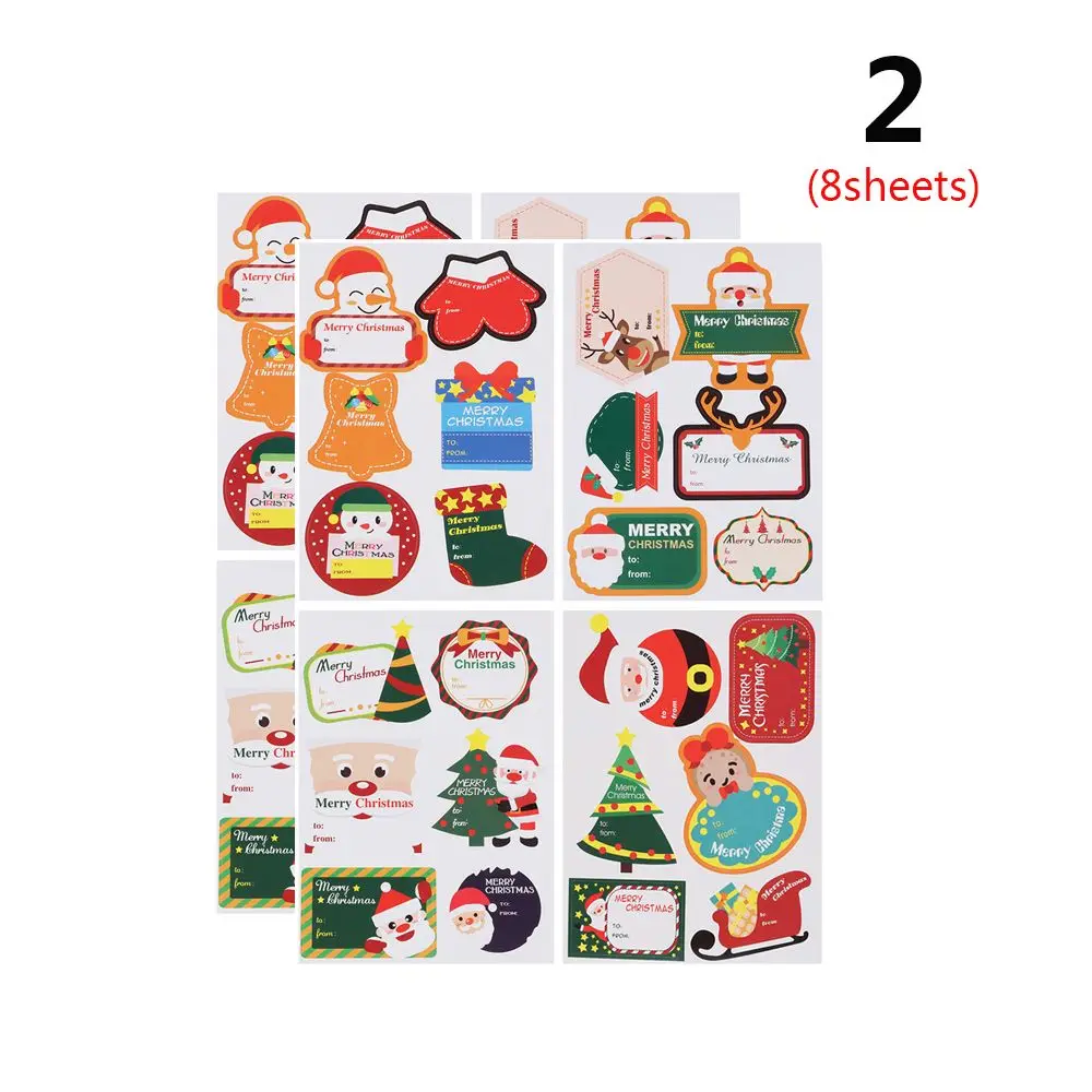 

1 комплект, украшение для выпечки, уплотнительная упаковка для печенья, бирка для конфет, подарочная бумажная наклейка, этикетка для упаковки, рождественский орнамент