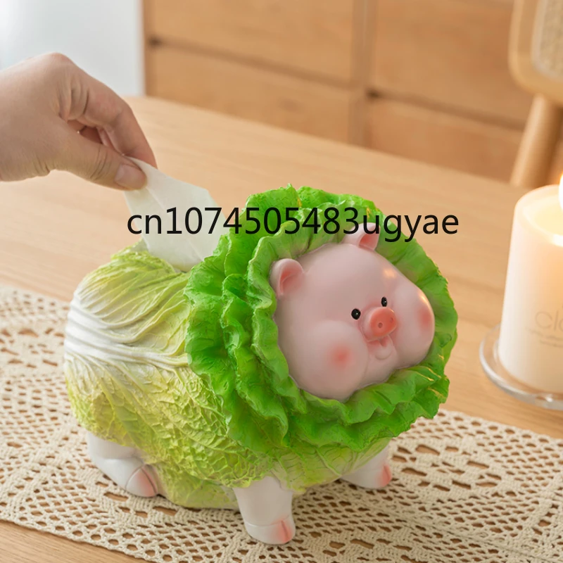 

Cute and Creative Cabbage Pig Paper High Grade Drawer Box