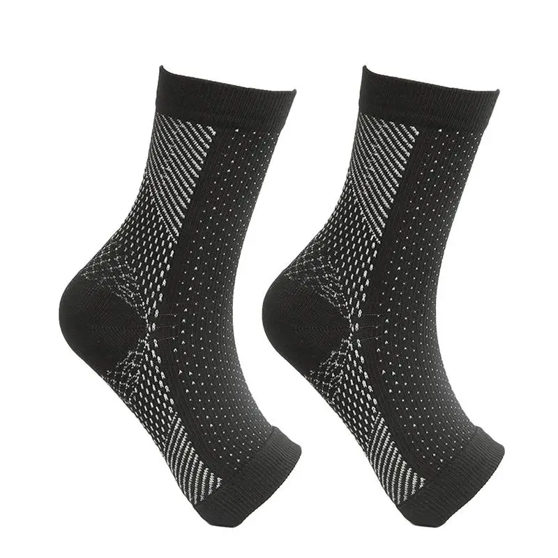 1 Pair Sports Compression Socks To Relieve Heel and Arch Pain Neuropathy Socks Breathable Elastic Ankle Socks