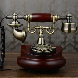 Antique Telephone Turntable European Retro Fashion Creative Telephone Home Office Wired Landline