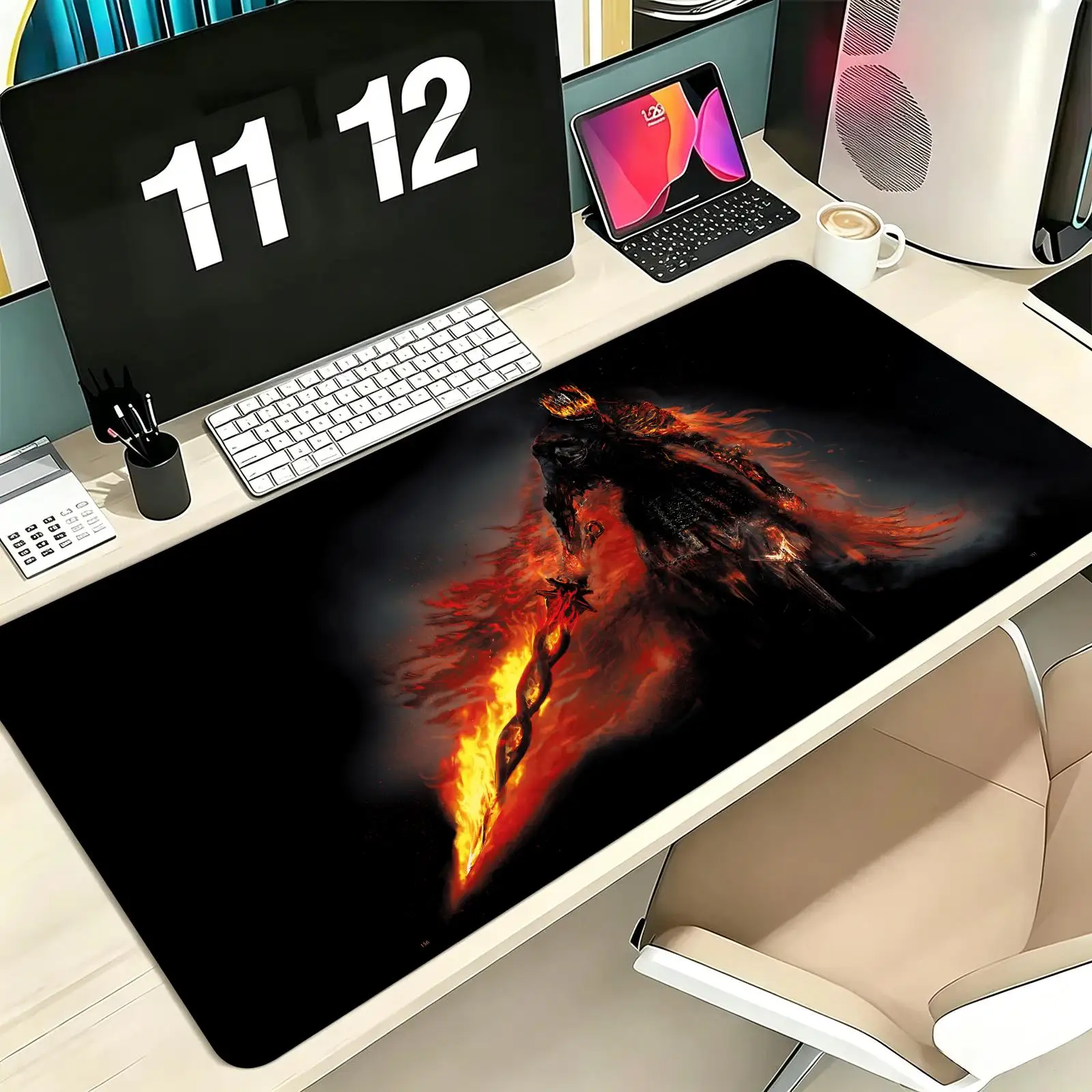 Mouse Pad Pro E-Sports XXL Gaming Mousepad Extra Large Non-Slip Stitched Edge Keyboard Laptop Desk Mat For PC Gamer Dark Souls 3