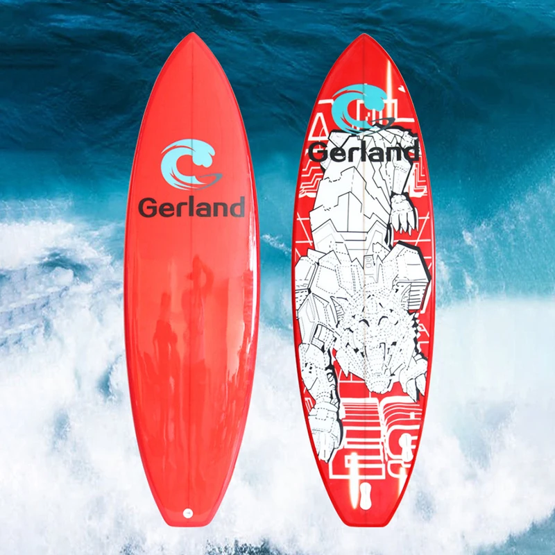 Deska surfingowa o niestandardowym kształcie, wysokowydajna deska typu shortboard, deska do dużych fal, twarda pianka EPS z włóknem węglowym do surfingu na morzu.