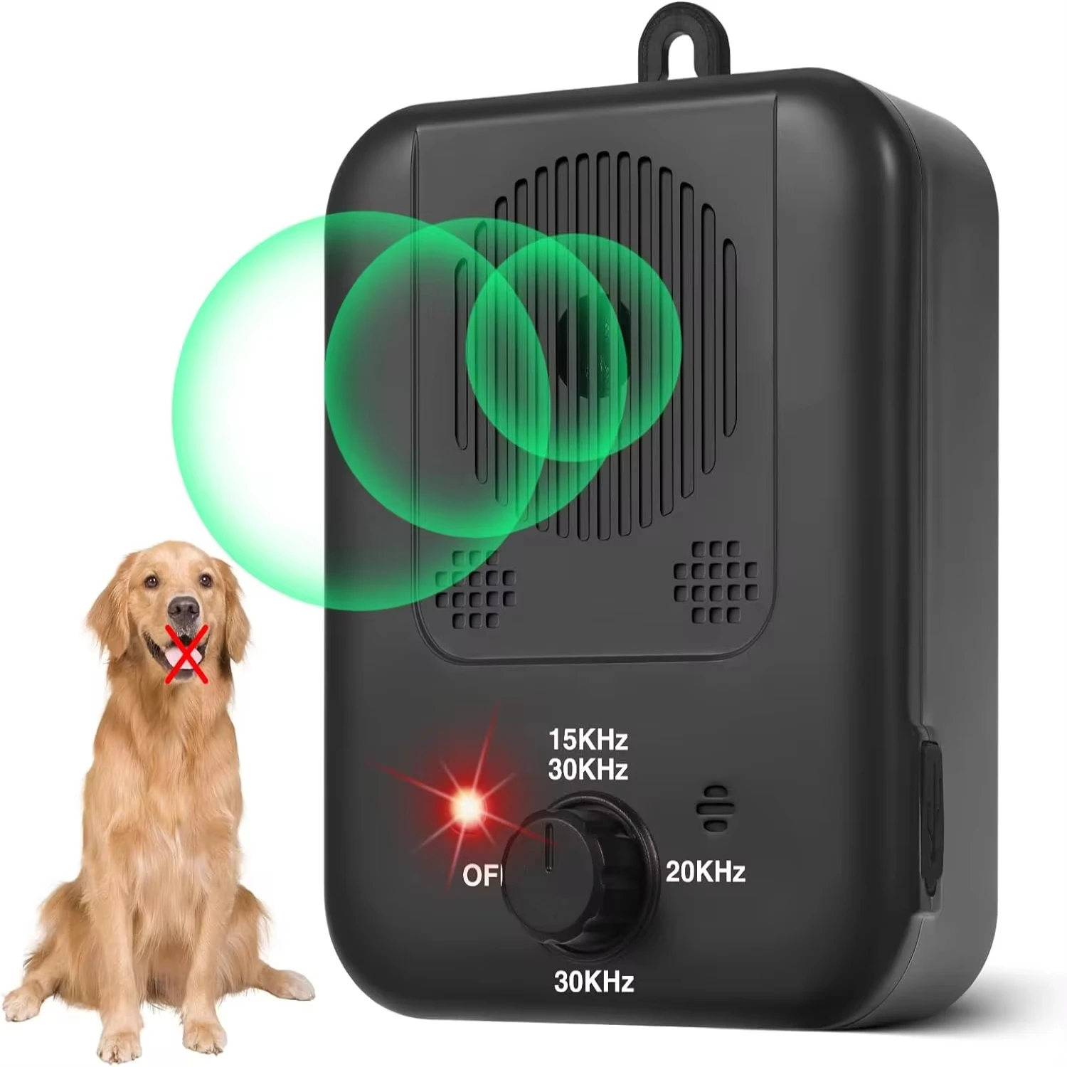 2024 Upgraded Ultrasonic Dog Bark Deterrent Devices,Anti Barking Device  Dog Indoor Outdoor,50FT Dog Barking Control Devices-