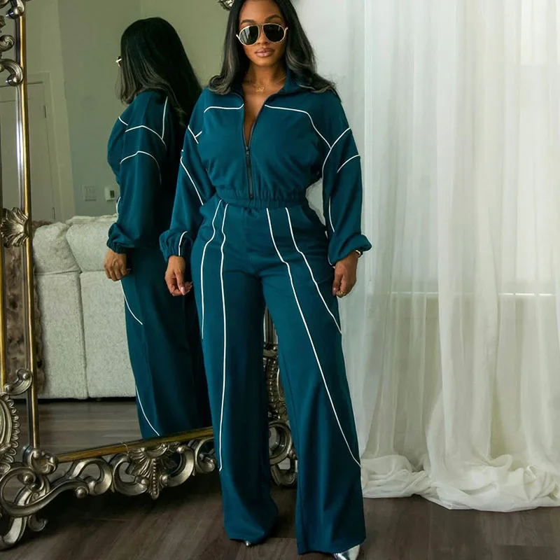 

Doyerl Повседневный спортивный костюм в полоску, женский комплект из двух предметов, спортивная куртка на молнии с длинными рукавами для тренировок, пальто и спортивные штаны, одинаковые комплекты