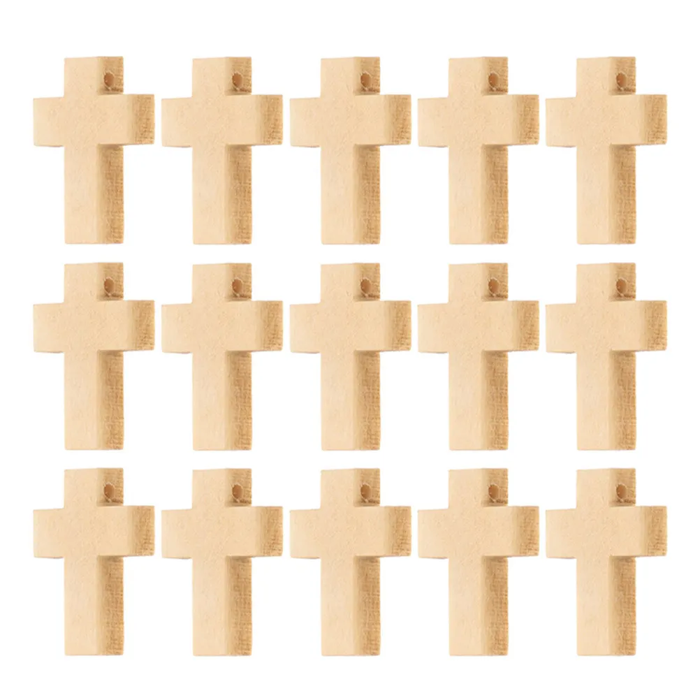 

200 шт. деревянных подвесок-крестиков, натуральные, винтажные, необработанные, миниатюрные деревянные шармы для изготовления украшений, бус, браслетов, ожерелий, DIY декор