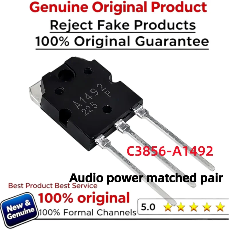 5PCS-5Pairs 100% Brand New and Quality A1492 C3856 2SA1492 2SC3856 Audio power matched pair TO-3P