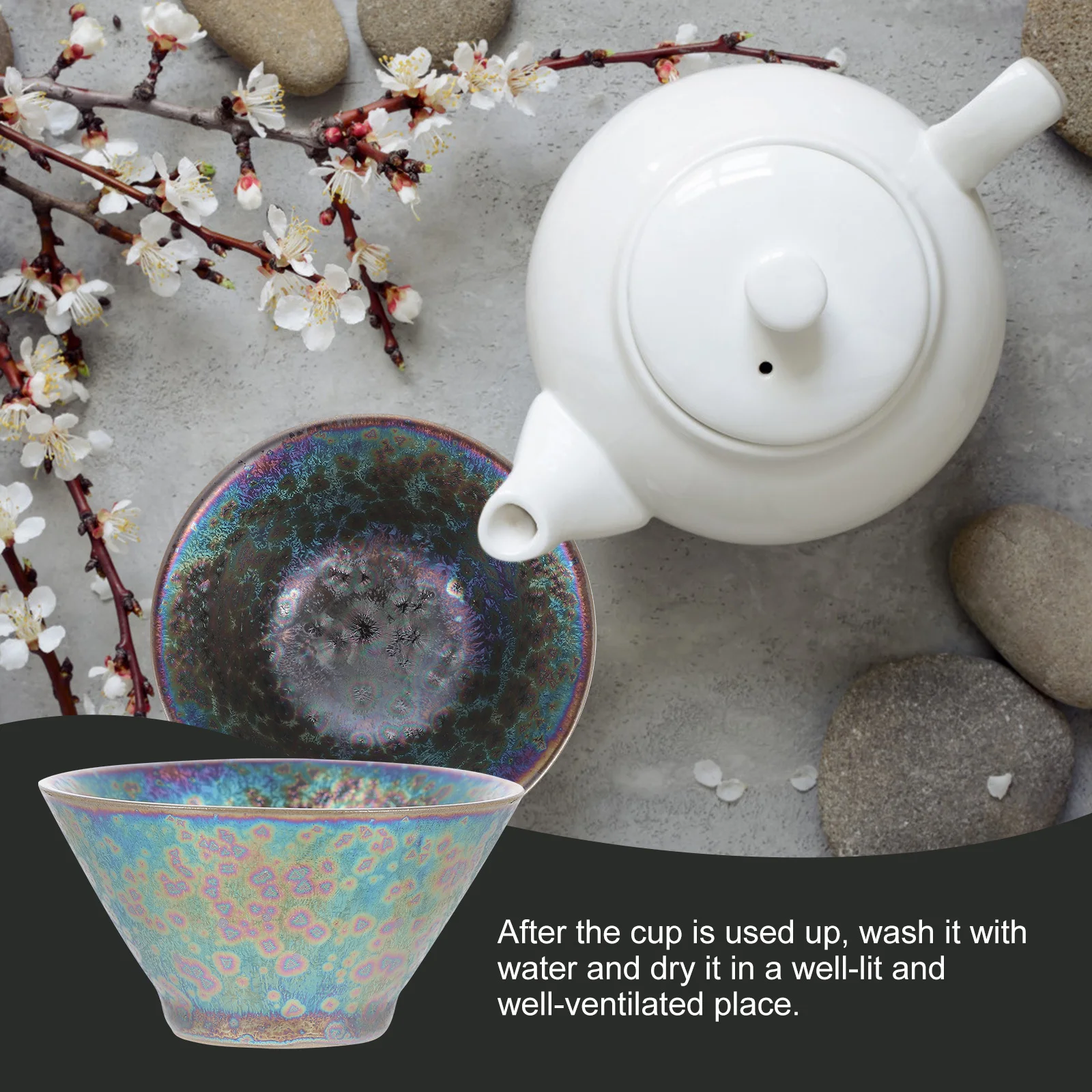 

Chinese Douliba Ceramic Teacup Colorful Gongfu Tea Bowl Ideal for Tea Lover Gift Home Use Chinese Teacup Kungfu Teaware