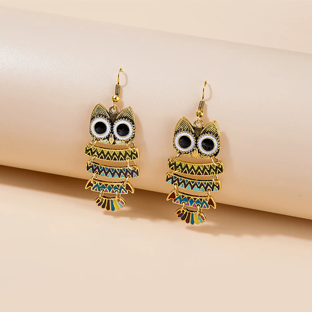 

Trendy Earrings Statement for Women Fashion Dangling Drop Popularity Women's Owl Miss