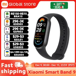 Versão global Xiaomi Smart Band 9 1.62 ''AMOLED Suporta mais de 150 modos esportivos Bateria de 21 dias de duração * monitoramento do sono SpO2 * banda