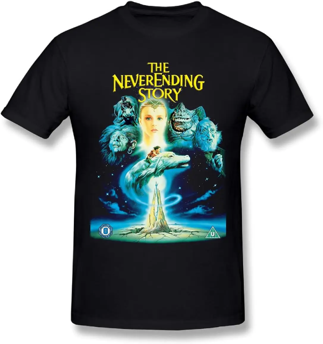 The Neverending Story 1984 Classic Movies TV Show Poster Contton t Shirt for Mens Fashion tees