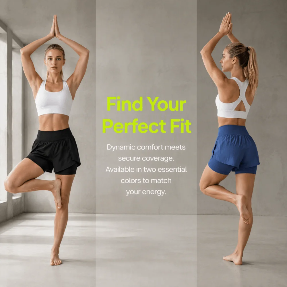 With Pocket Women Running Shorts Layer Liner Coverage Design Jogging Shorts Wide Waistband Athletic Gym Shorts Outdoor Running