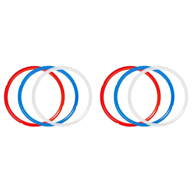 Y42A-6 Pack Silicone Sealing Rings For Instant Pot 5/6 Qt, Replacement Seal Gasket, Food-Grade Silicone Sealing Rings