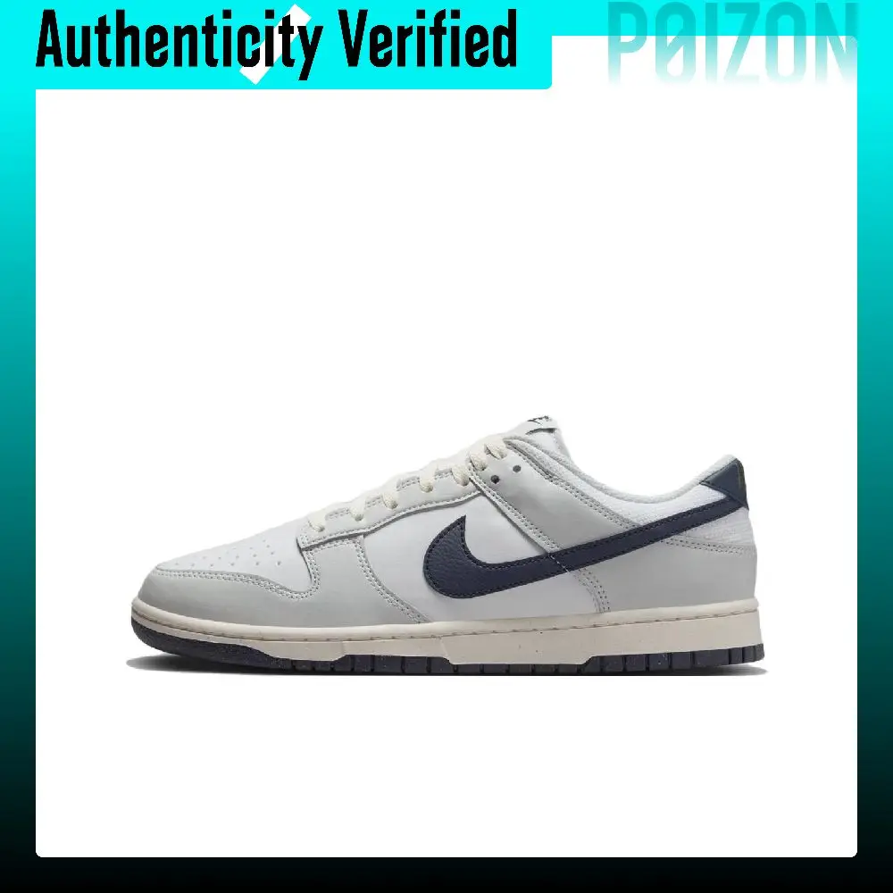 Nike Dunk Premium Next Nature Leather Cushioning Low top Skateboard Shoes Men's White Blue HF4299-001