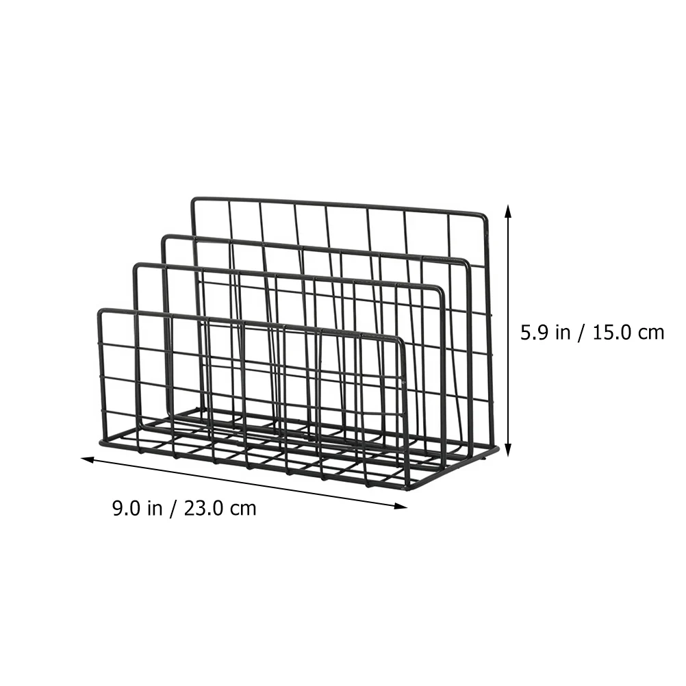 

Mail Organizer Metal Storage File Rack Desktop Magazine Holder For Office Home School Space Saving Book Rack
