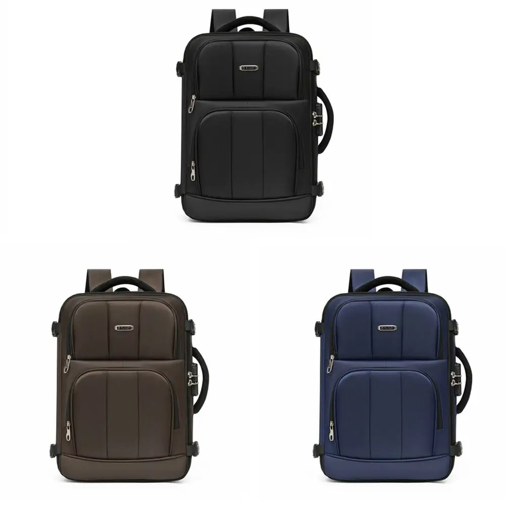 Mochila de viaje con cerradura de combinación, mochila de negocios con asa lateral antirrobo para hombre, bolsa de equipaje multicapa de gran capacidad para la universidad