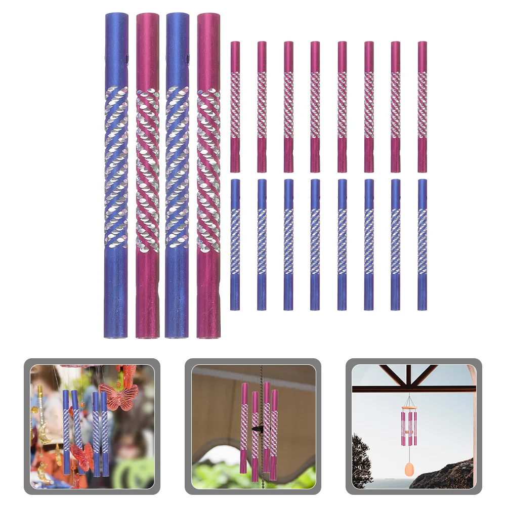 40 قطعة من أنابيب الرياح المصنوعة من الألومنيوم، لوازم يدوية لتزيين حديقة المنزل، قلادة معلقة معدنية متينة للبالغين