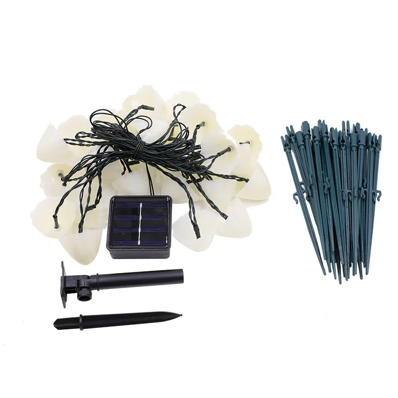 Guirxiété lumineuse LED à énergie solaire pour décoration de fête de Noël, lampes de nuit dégradées, guirxiété d'ampoules, lumière de pièce plus lente, 10, 20, 30