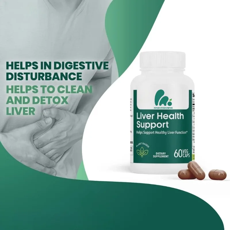 60 Capsules Of Liver Support Containing Milk Thistle And Turmeric Help Improve Liver Function And Digestive System