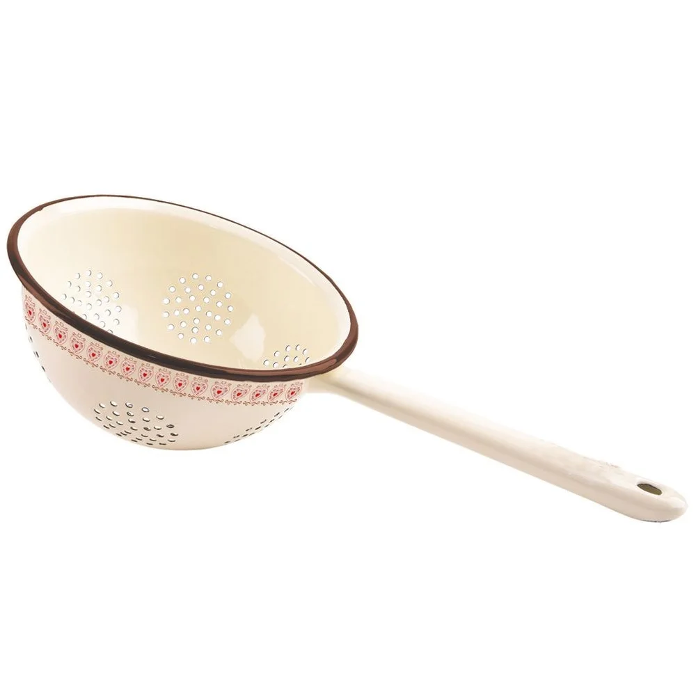 Keuken Vergiet Email Zeef Beige Tonca 20 Cm