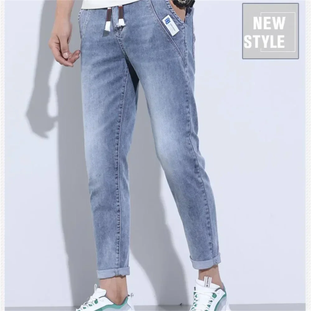 

Spring Summer Black Blue Cargo Jeans Men Streetwear Denim Jogger Pants Men Baggy Harem Jean Trousers Harem Jean Trousers