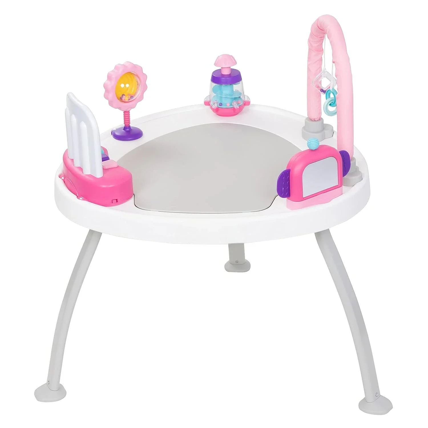 

3-in-1 Bounce N' Play Activity Center Plus with Learning Toys, Princess Pink