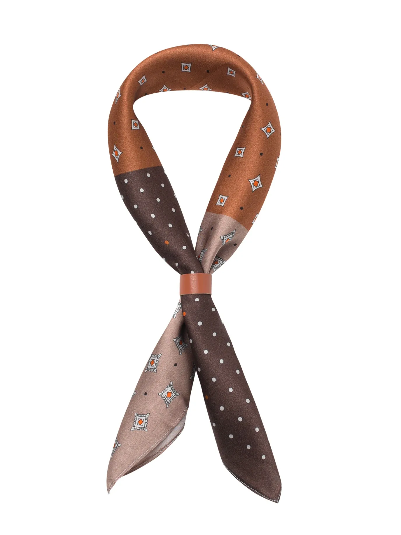 

Silk scarf men's small square paisley pattern British cashew flower small scarf American retro