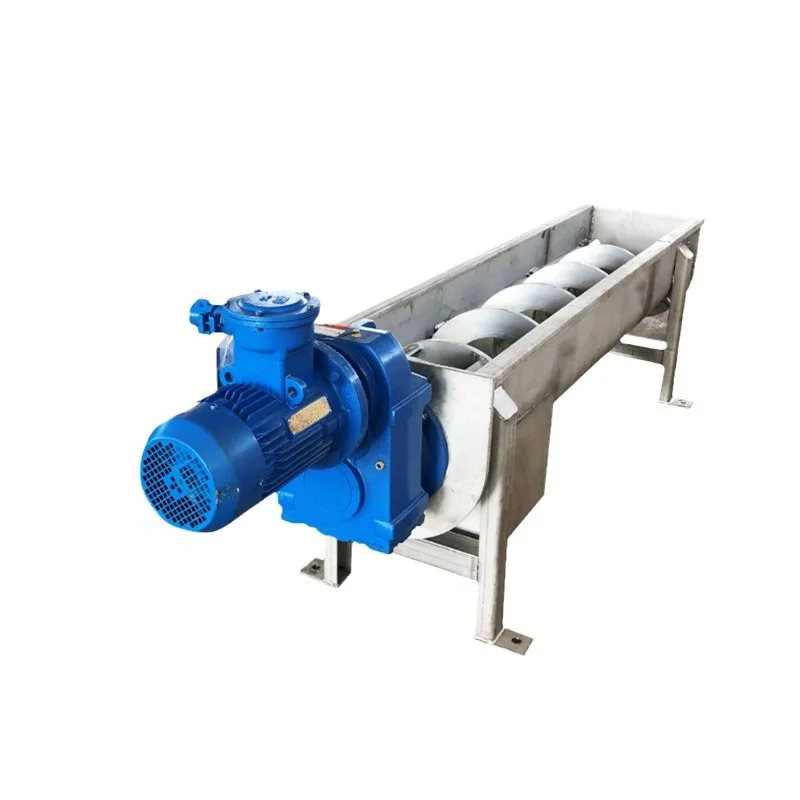 

Shaftless screw conveyor mixing and compaction integrated machine spiral drive material conveyor