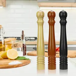 Giant Pepper Mill Wood Pepper Mill Hotel Large 8-20" Super Big Oak Wooden Salt Pepper Stainless Steel Core Manual Pepper Grinder