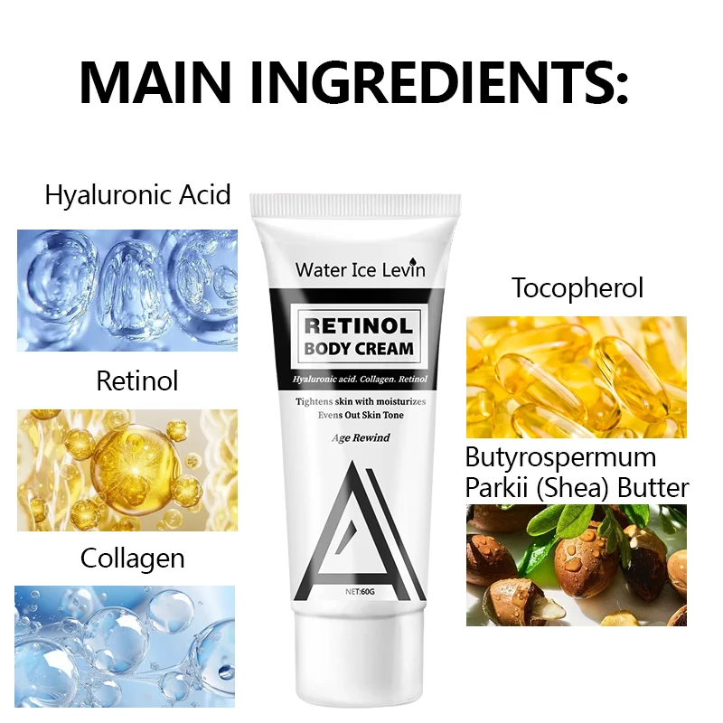 Retinol Body Lotion Firming Moisturizer Wrinkle Cream Boosts Skin Firmness for Face, Body, Dry Skin Improves Elasticity