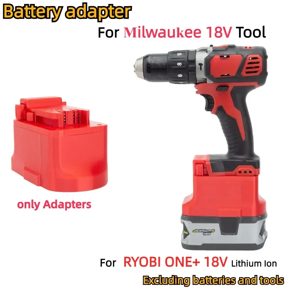 

Adapter/Converter for RYOBI ONE+ 18V Li-ion Battery TO Milwaukee 18V Cordless Electric Drill Tools Accessory (Only Adapter)