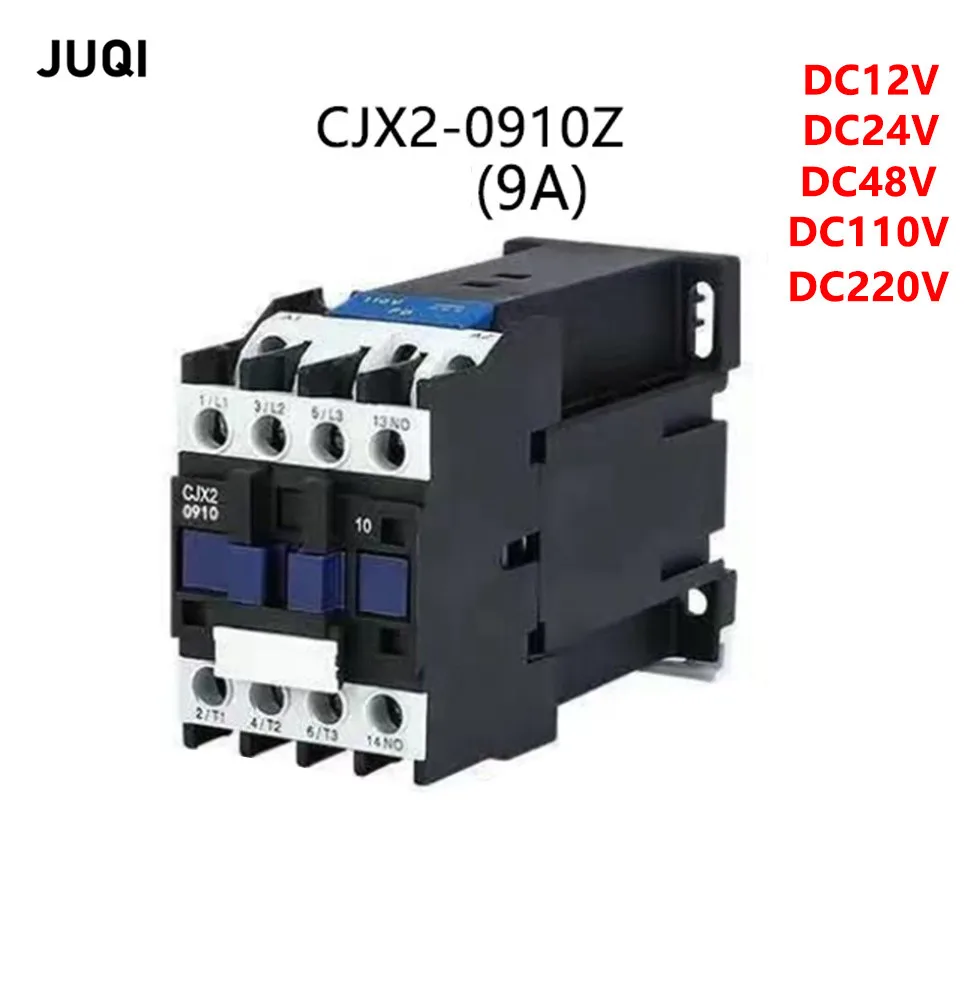 DC contactor CJX2-0910Z Electric Magnetic Contactor 9A Coil Voltage DC12V/24V/48V/110V/220V Contactors