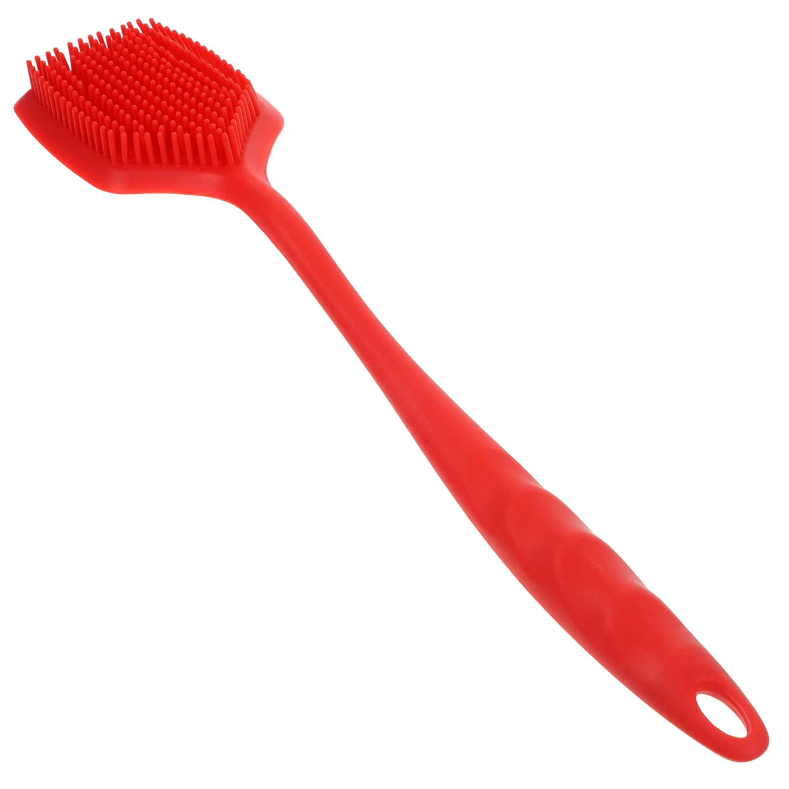 فرشاة تنظيف السيليكون شديدة التحمل ومقاومة للزيت ومقبض طويل لتنظيف المطبخ