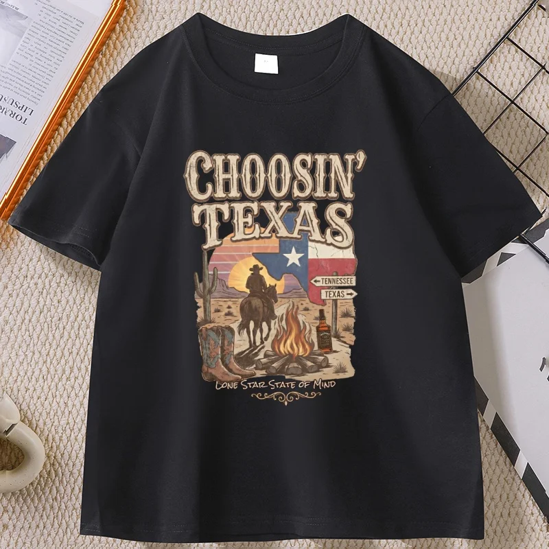 

Vintage Country Music Merch T-shirt for Men Women Retro Western Cowboy T Shirt Soft Breathable Round Neck Tees Unisex Clothes