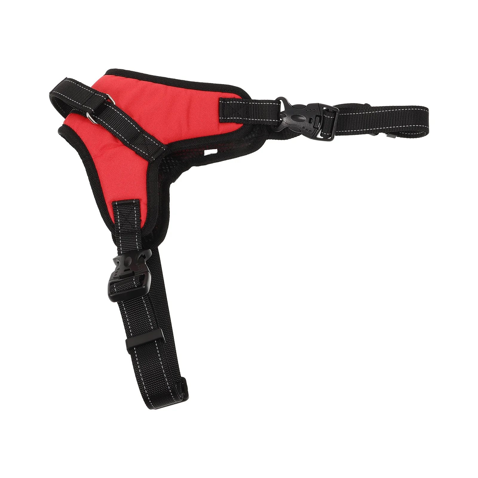 

Dog Harness Saddle Type Red L Size for Medium Large Breeds Mesh Fabric Steel D-Ring Freedom of Movement Walking