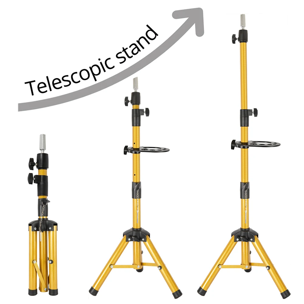 Wig Stand with Three Holders for Wig Making