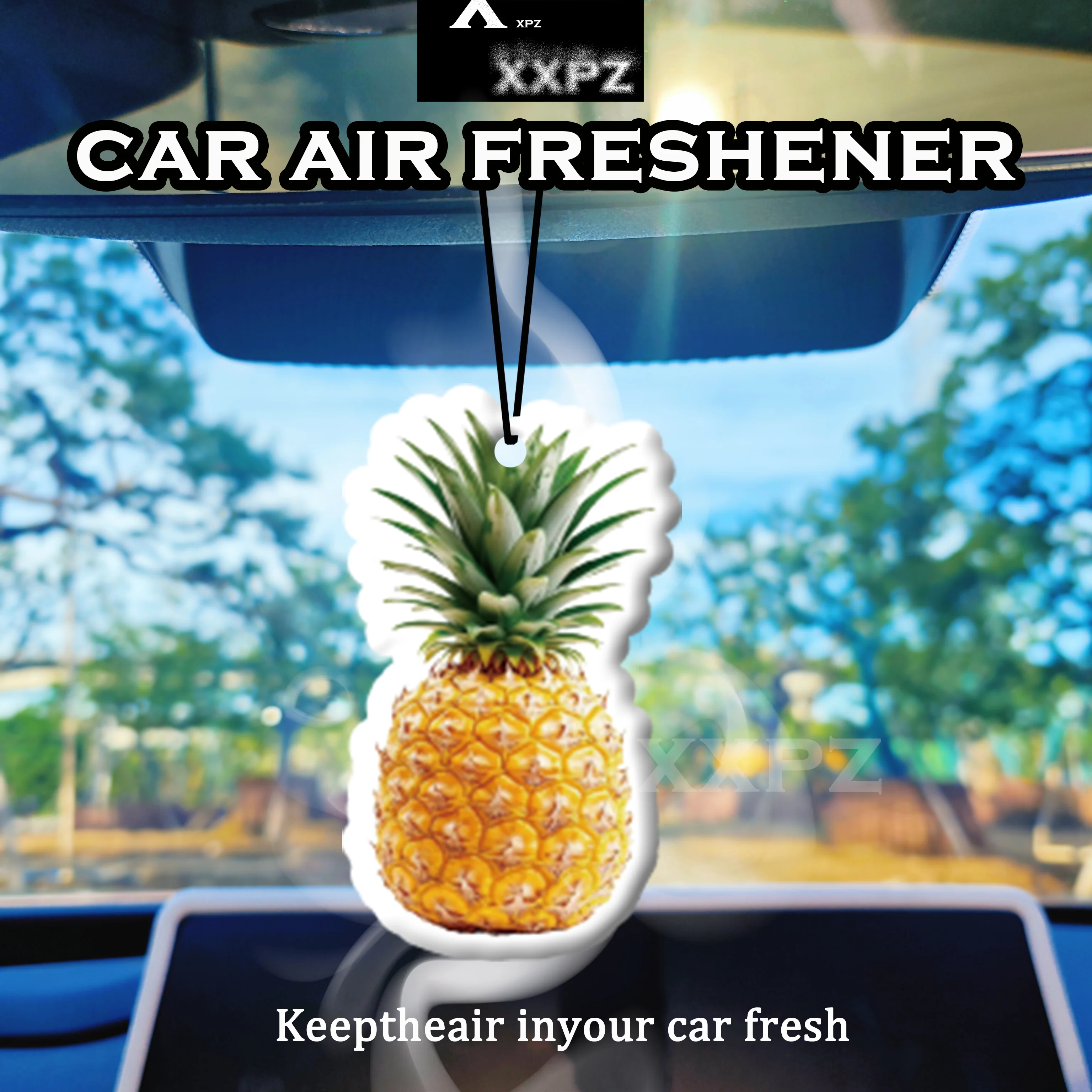 1/3pcs Pineapple Car Air Freshener Auto Parts Car Hanging Fresh Fruit Design Sweet Aroma Gift for Friends