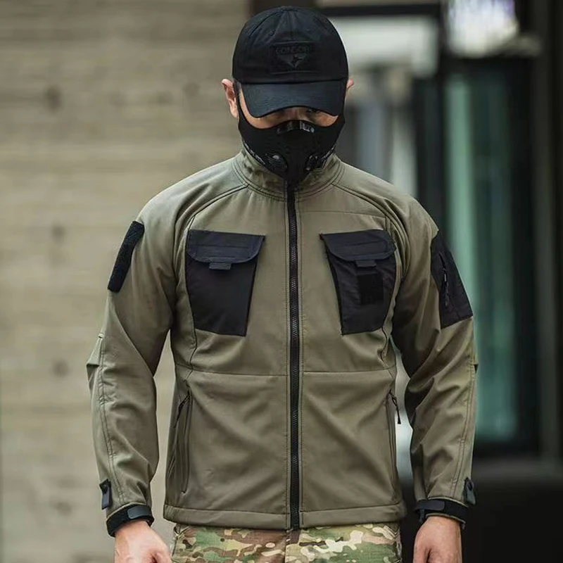 Imagem -03 - Cabolsas de Esqui Impermeáveis para Homens Traje de Montanhismo Softshell Jaqueta Tática Militar Jaqueta Casual de Beisebol Inverno