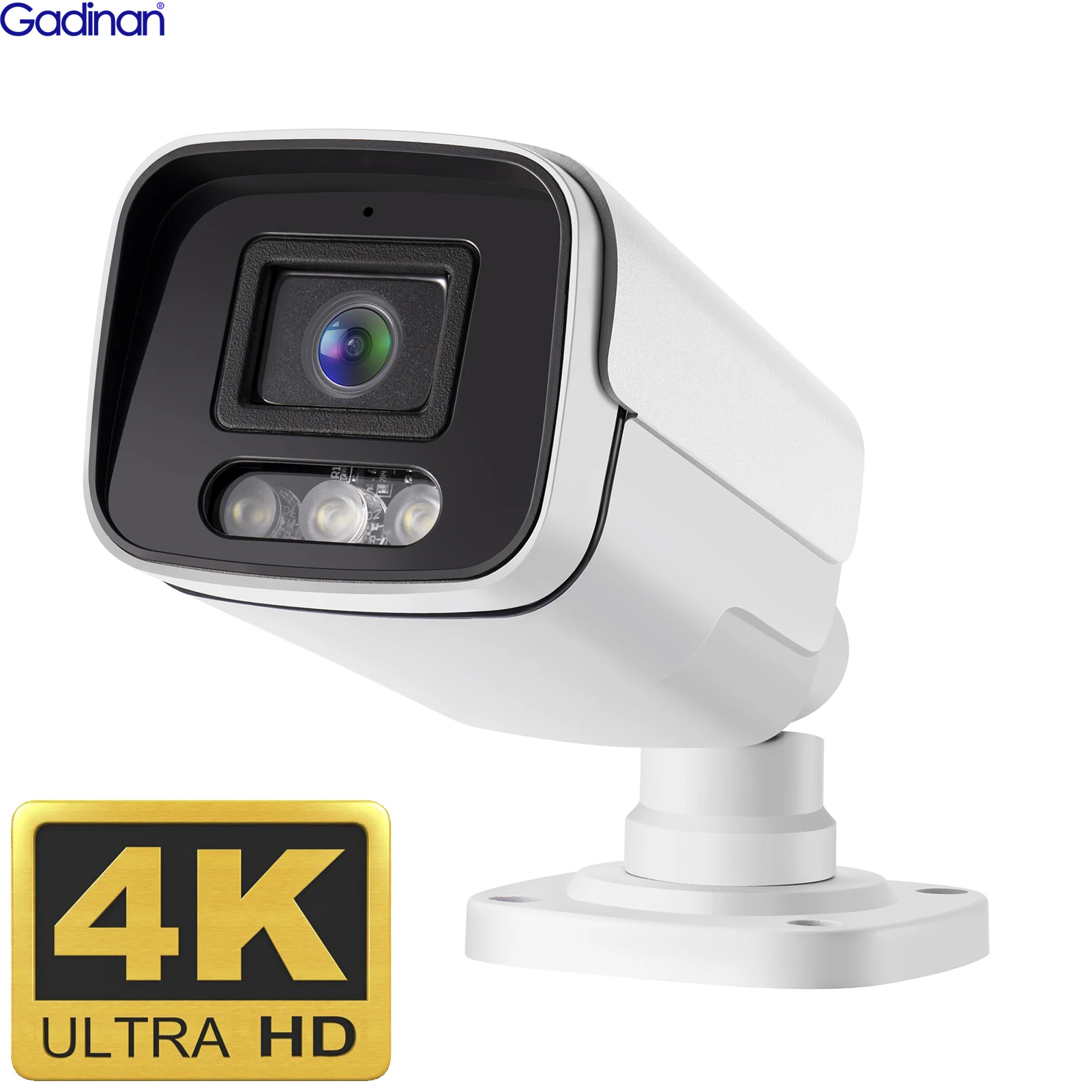 

Gadinan 4K 8MP IP Audio Outdoor POE H.265 Onvif Metal Bullet P2P CCTV Home 5MP 4MP Color Night Vision Protection Security Camera