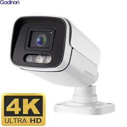 Gadinan 4K 8MP IP Audio Outdoor POE H.265 Onvif Metal Bullet P2P CCTV Home 5MP 4MP Color Night Vision Protection Security Camera