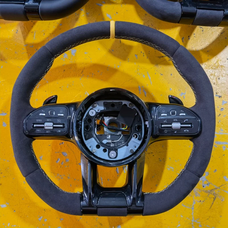 For Mercedes-Benz A/C/E-Class Carbon Fiber Steering Wheel Assembly Upgrade Modification