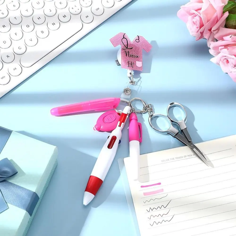 

Nurse Pen Pack Set Nurse Pens for Badge Include Tip Highlighter Permanent Marker Pen Retractable Ball Pen for Nurse's Work