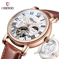CHENXI 8873 Luxury Men's Advanced Fully Automatic Mechanical Watch Hollow Flywheel Night Light Waterproof Men's Clock Gift Daily