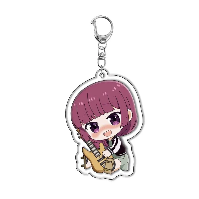 كاواي لطيف بوتشي الصخور! سلسلة مفاتيح مصنوعة من الأكريليك إكسسوارات أنيمي Gotoh Hitori Ijichi Nijika Yamada Ryo ظهره قلادة حلقة رئيسية #6