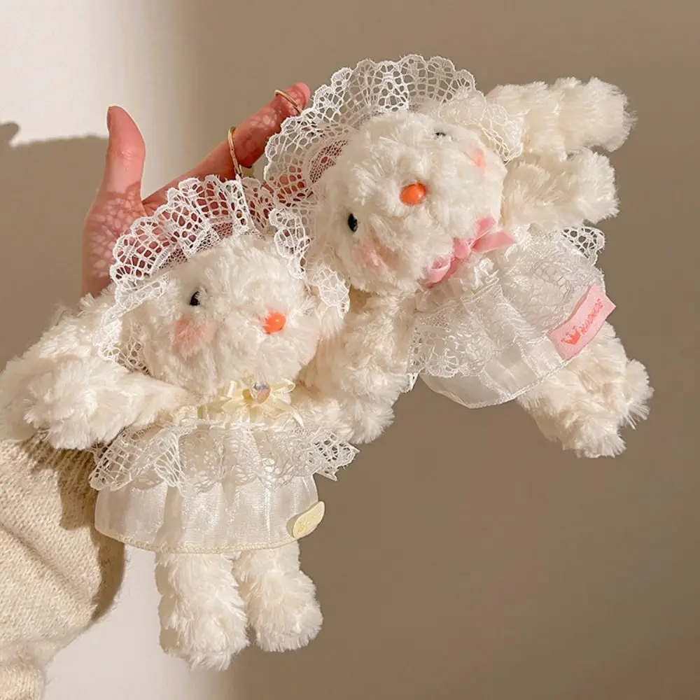 

Cute Design Plush Rabbit Keychain Adorable Fluffy Bunny Plush Keychain Soft Texture Kawaii Rabbit Plush Ornament Teen Gift